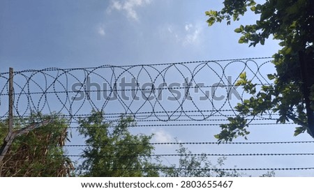 Barbed wire for securing fields, gardens, and premises