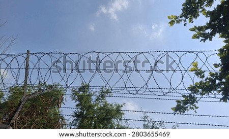 Barbed wire for securing fields, gardens, and premises