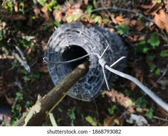 Barbed Wire Wrap On A Ball