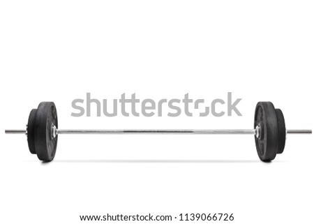 Barbell isolated on white background