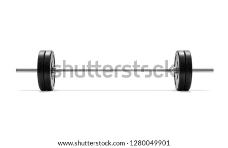 Barbell on white background, included clipping path