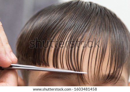 Similar – Image, Stock Photo myLOVE Bangs Haircut