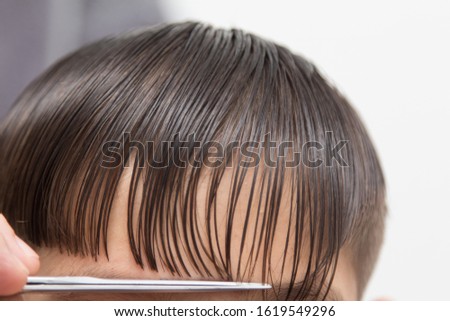 Similar – Image, Stock Photo myLOVE Bangs Haircut