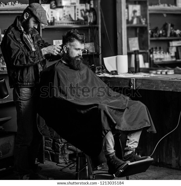 Barber Hair Clipper Works On Haircut Stock Photo Edit Now
