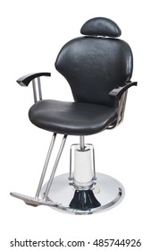 Barber leather chair isolated on white background