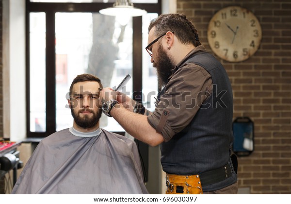 Barber Make Haircut Trimmer Hair Clipper Stock Photo Edit Now