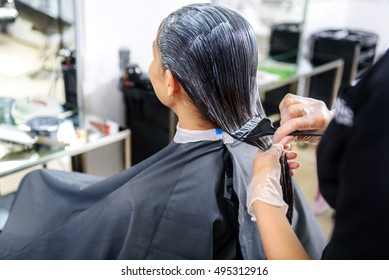 Barber Making Hair Coloring