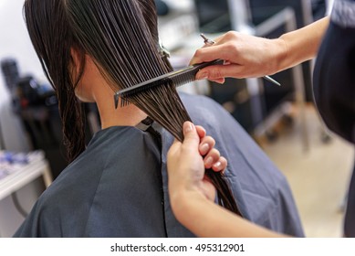 Barber Making A Haircut