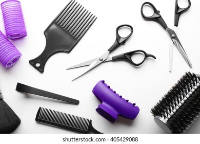 Barber Set Tools Isolated On White Stock Photo 405429088 | Shutterstock