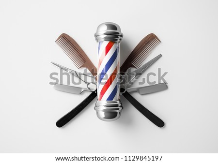 Barber shop pole background concept