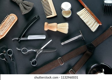 Barber Shop Tools And Equipment. Men's Grooming Tools