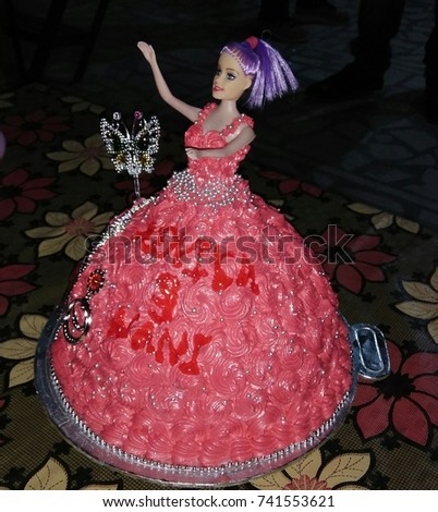 Barbie Cake Stock Photo Edit Now 741553621 Shutterstock
