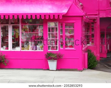barbie core pink shop background