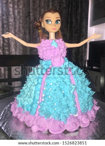 Barby doll cake hand made at home