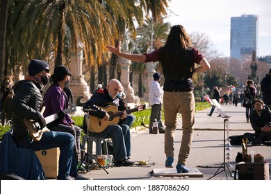 Barcelona, ​​Spain. 04-01-21:
Photograph In An Acoustic Concert Of A Group
Traditional Flamenco From Spain.