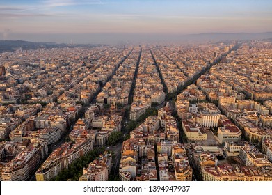 Barcelona Aerial View Of Diagonal Avenue, Spain
