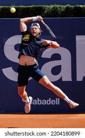 BARCELONA - APR 18: Hugo Grenier In Action During The Barcelona Open Banc Sabadell Tennis Tournament At Real Club De Tenis Barcelona On April 18, 2022 In Barcelona, Spain.