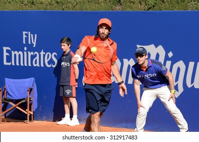 BARCELONA - APR 21: Jan Lennard Struff (tennis Player From Germany) Plays At The ATP Barcelona Open Banc Sabadell Conde De Godo Tournament On April 21, 2015 In Barcelona, Spain.