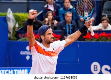 BARCELONA - APR 29: Feliciano Lopez Celebrates The Victory At The ATP Barcelona Open Banc Sabadell Conde De Godo Tournament On April 29, 2018 In Barcelona, Spain.