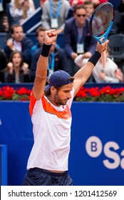 BARCELONA - APR 29: Feliciano Lopez Celebrates The Victory At The ATP Barcelona Open Banc Sabadell Conde De Godo Tournament On April 29, 2018 In Barcelona, Spain.