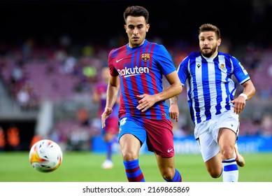 BARCELONA - AUG 15: Eric Garcia Plays At The La Liga Match Between FC Barcelona And Real Sociedad De Futbol At The Camp Nou Stadium On August 15, 2021 In Barcelona, Spain.