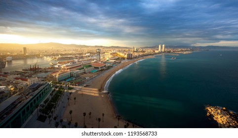 Barcelona Sea Night High Res Stock Images Shutterstock