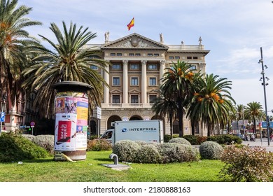 Barcelona, Catalonia Spain - 24.09.2021: The Military Government Of Barcelona Building