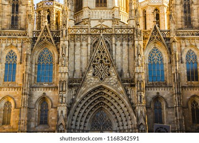 Barcelona Cathedral In Gothic Quarter Catalonia Spain