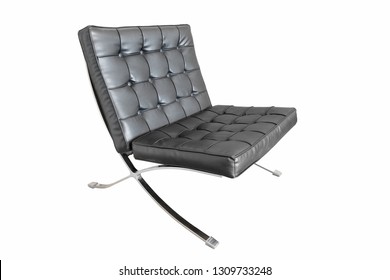 Barcelona Chair Isolated On White With Clipping Path