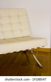Barcelona Chair On A Oat Wooden Floor