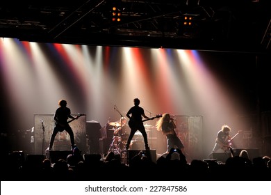 BARCELONA - FEB 5: The Eyes, Heavy Metal Band, Live Music Show At Razzmatazz Stage On February 5, 2011 In Barcelona, Spain.