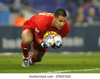 BARCELONA - JAN, 23: Alphonse Areola Of Villareal CF During A Spanish League Match Against RCD Espanyol At The Estadi Cornella On January 23, 2016 In Barcelona, Spain