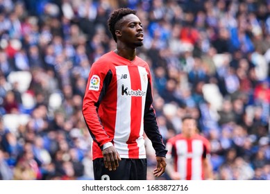 BARCELONA - JAN 25: Iñaki Williams Plays At The La Liga Match Between RCD Espanyol And Athletic Club De Bilbao At The RCDE Stadium On January 25, 2020 In Barcelona, Spain.