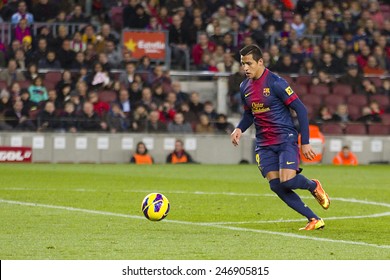 BARCELONA - JANUARY 27: Alexis Sanchez of FCB in action at the Spanish League match between FC Barcelona and Osasuna, final score 5 - 1, on January 27, 2013, in Barcelona, Spain.