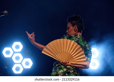 BARCELONA - JUL 10: Fuel Fandango (flamenco Electronic Funk Band) Perform At Cruïlla Festival On July 10, 2021 In Barcelona, Spain.