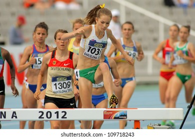 BARCELONA - JULY, 10: Tessa Potezny of Australia during 3000m steeplechase event of the 20th World Junior Athletics Championships at the Olympic Stadium on July 10, 2012 in Barcelona, Spain