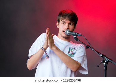 BARCELONA - JUN 2: Rex Orange County (band) Perform In Concert At Primavera Sound Festival On June 2, 2018 In Barcelona, Spain.