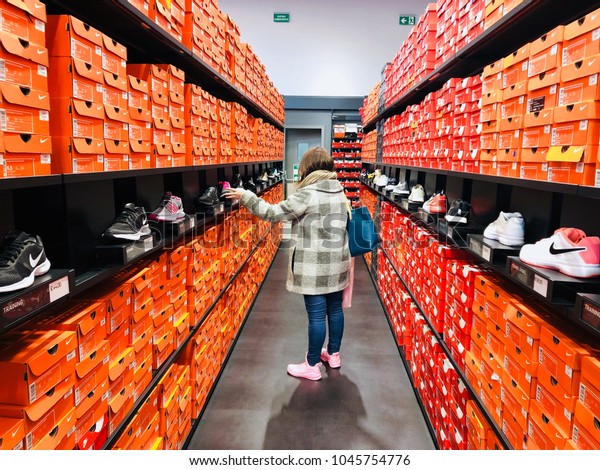 Barcelona Mar 13 Woman Shopping Shoes Stock Photo (Edit Now) 1045754776