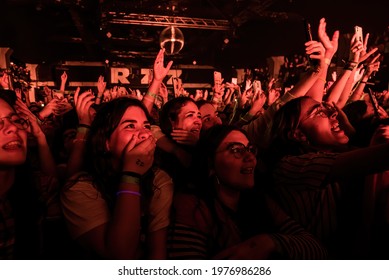 BARCELONA - MAR 9: Fans Of One Direction (band) In A Concert At Razzmatazz Stage On March 9, 2020 In Barcelona, Spain.