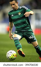 BARCELONA - MARCH, 3: Ruben Castro Of Real Betis During A Spanish League Match Against RCD Espanyol At The Power8 Stadium On March 3, 2016 In Barcelona, Spain