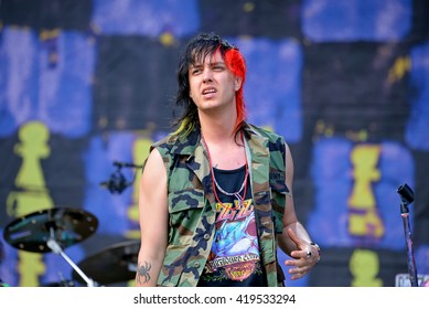BARCELONA - MAY 29: Julian Casablancas and The Voidz (band) in concert at Primavera Sound 2015 Festival on May 29, 2015 in Barcelona, Spain.