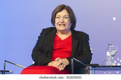 BARCELONA - NOVEMBER 14: Nobel Peace Prize In 1976 Mairead Maguire Speaking At The 15th World Summit Of Nobel Peace Laureates On November 14, 2015, Barcelona, Spain.