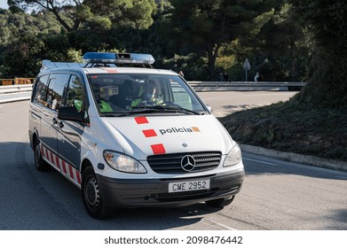 Barcelona, ​​Spain; November 6, 2021: Rally Hill Climb In Sant Feliu Codines, Mercedes Benz Vito