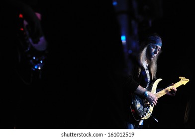 BARCELONA - OCT 29: Uli Jon Roth (Ulrich Roth), German Guitarist, Perfoms At Razzmatazz Stage On October 29, 2013 In Barcelona, Spain.