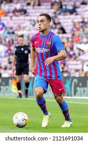BARCELONA - SEP 26: Dest in action during the La Liga match between FC Barcelona and Levante at the Camp Nou Stadium on September 26, 2021 in Barcelona, Spain.