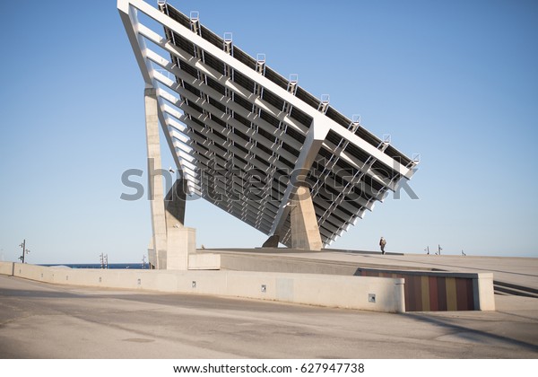 Barcelona Solar Panel Structure Stock Photo Edit Now 627947738