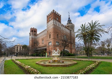 Barcelona, Spain - 03.04.2022: Castle Of Tres Dragons In Parc De La Ciutadella In Barcelona