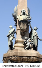 Barcelona (Spain). 08-17-2011. 
Monument To The Mayor Francisco De Paula Rius I Taulet In The Lluís Companys Promenade