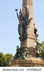 Barcelona (Spain). 08-17-2011. 
Monument To The Mayor Francisco De Paula Rius I Taulet In The Lluís Companys Promenade