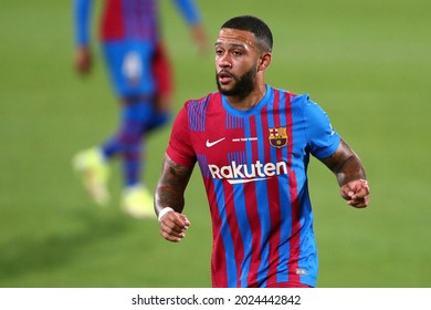 Barcelona, Spain. 08th August 2021 . Memphis Depay of Fc Barcelona  during the pre-season friendly match between Fc Barcelona and Juventus Fc  .